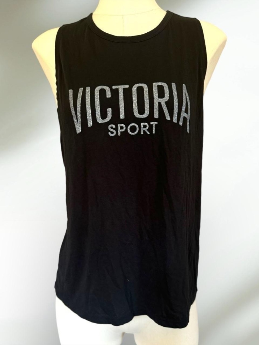 Victoria's Secret Black Tank with Silver Logo